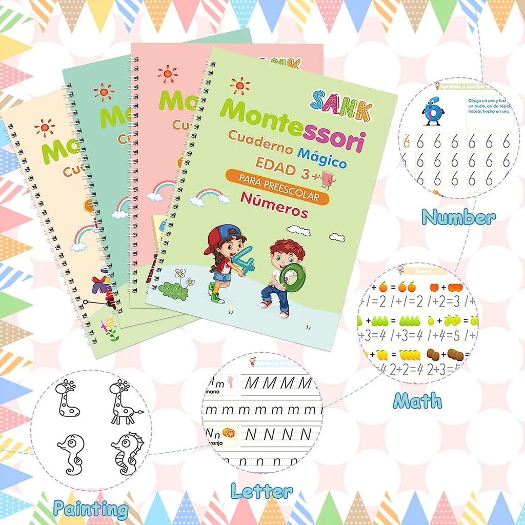 KITS 4 LIBROS DE CALIGRAFÍA
